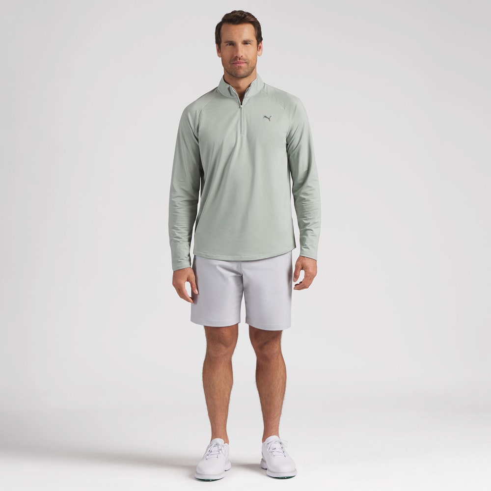 PUMA Golf Pullover - Pure Grid QZ - Soft Grass AW26