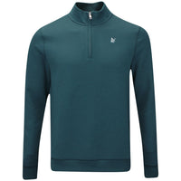 PUMA Golf Pullover - RC Cloudspun Fleece QZ - Green Terrain AW25