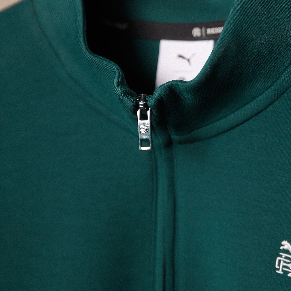 PUMA Golf Pullover - RC Cloudspun Fleece QZ - Green Terrain AW25