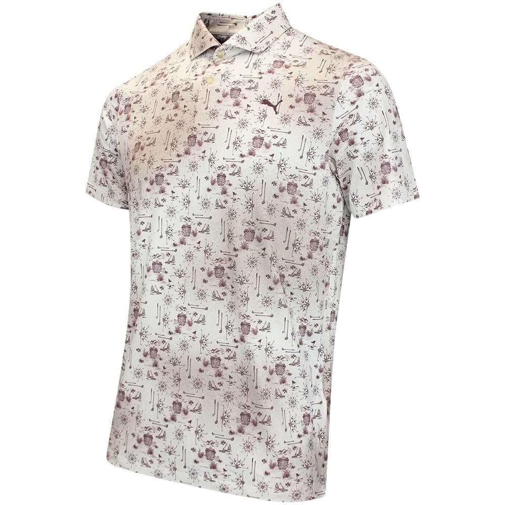 PUMA Golf Shirt - Cloudspun Coastal Claret Polo - Birch AW26