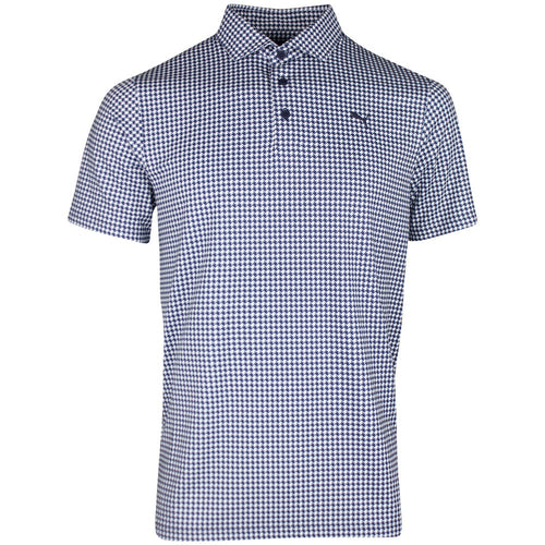 PUMA Golf Shirt - Cloudspun Mono Check Polo - Deep Navy SS26