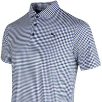 PUMA Golf Shirt - Cloudspun Mono Check Polo - Deep Navy SS26