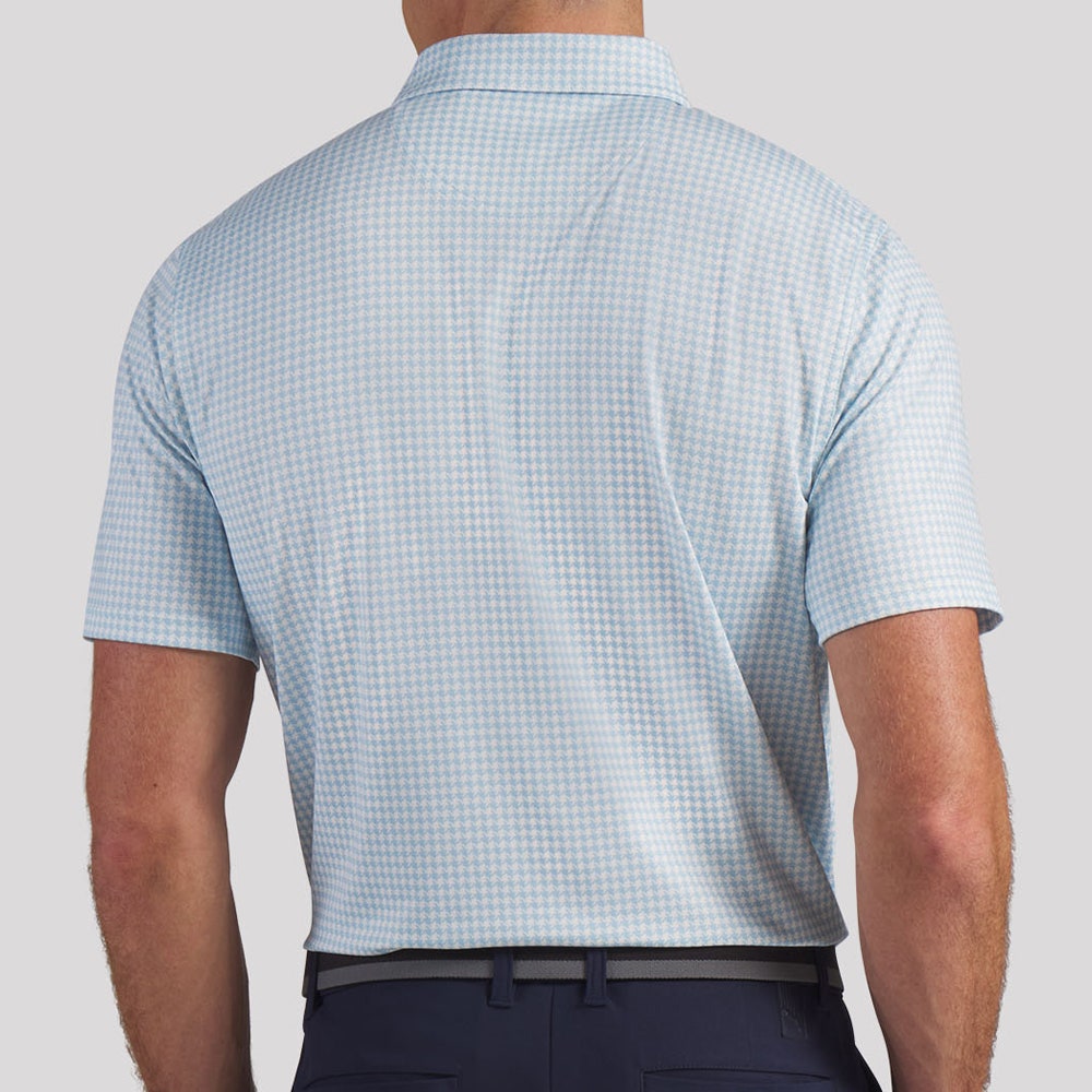 PUMA Golf Shirt - Cloudspun Mono Check Polo - Team Light Blue SS26