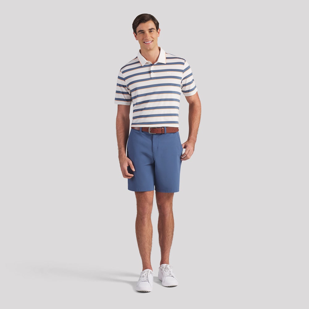 PUMA Golf Shirt - Cloudspun Stripe Polo - Dark Indigo SS26