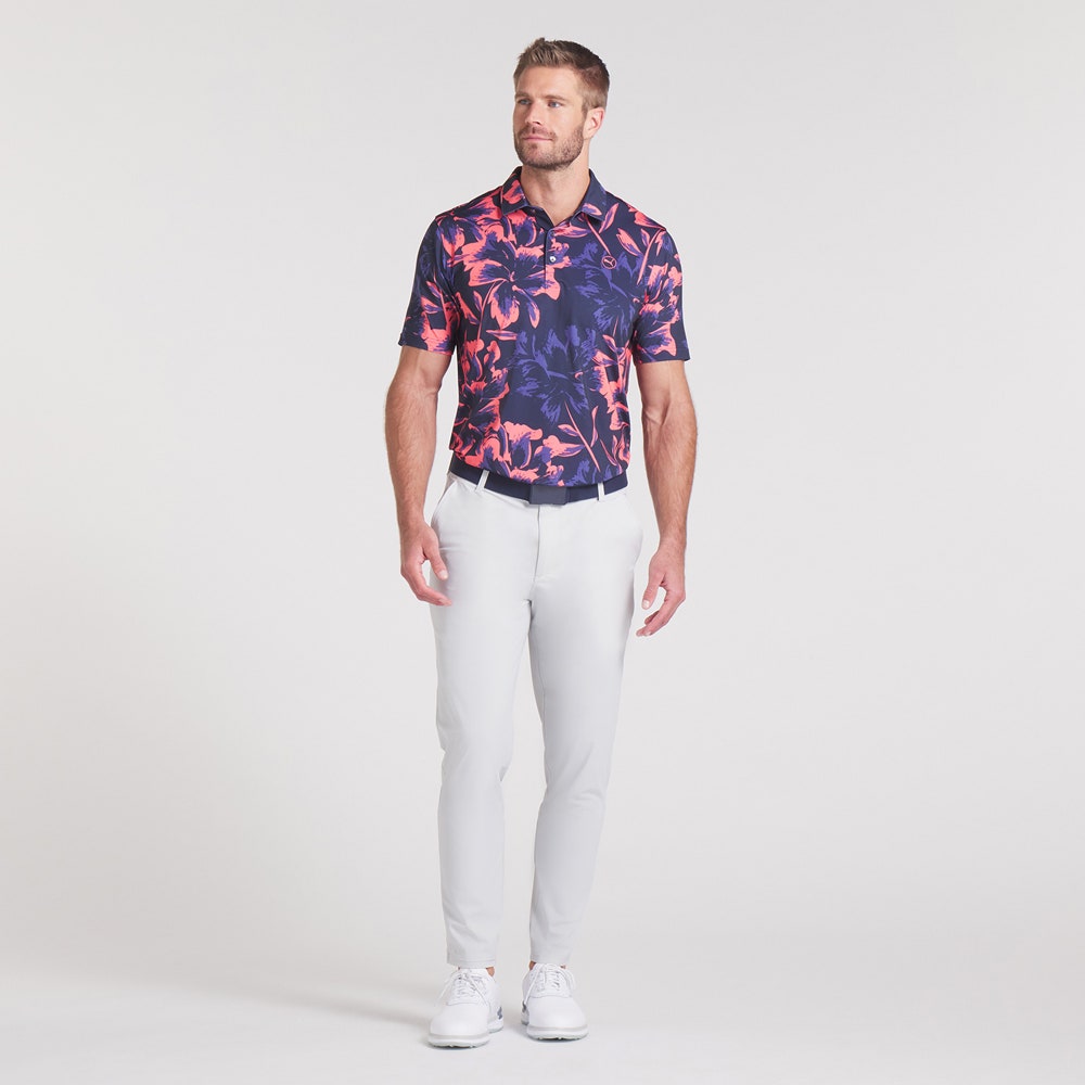 PUMA Golf Shirt - MATTR Broken Flower Polo - Deep Navy SS25