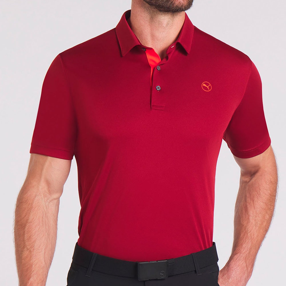 PUMA Golf Shirt - Pure Solid Polo - Intense Red AW24
