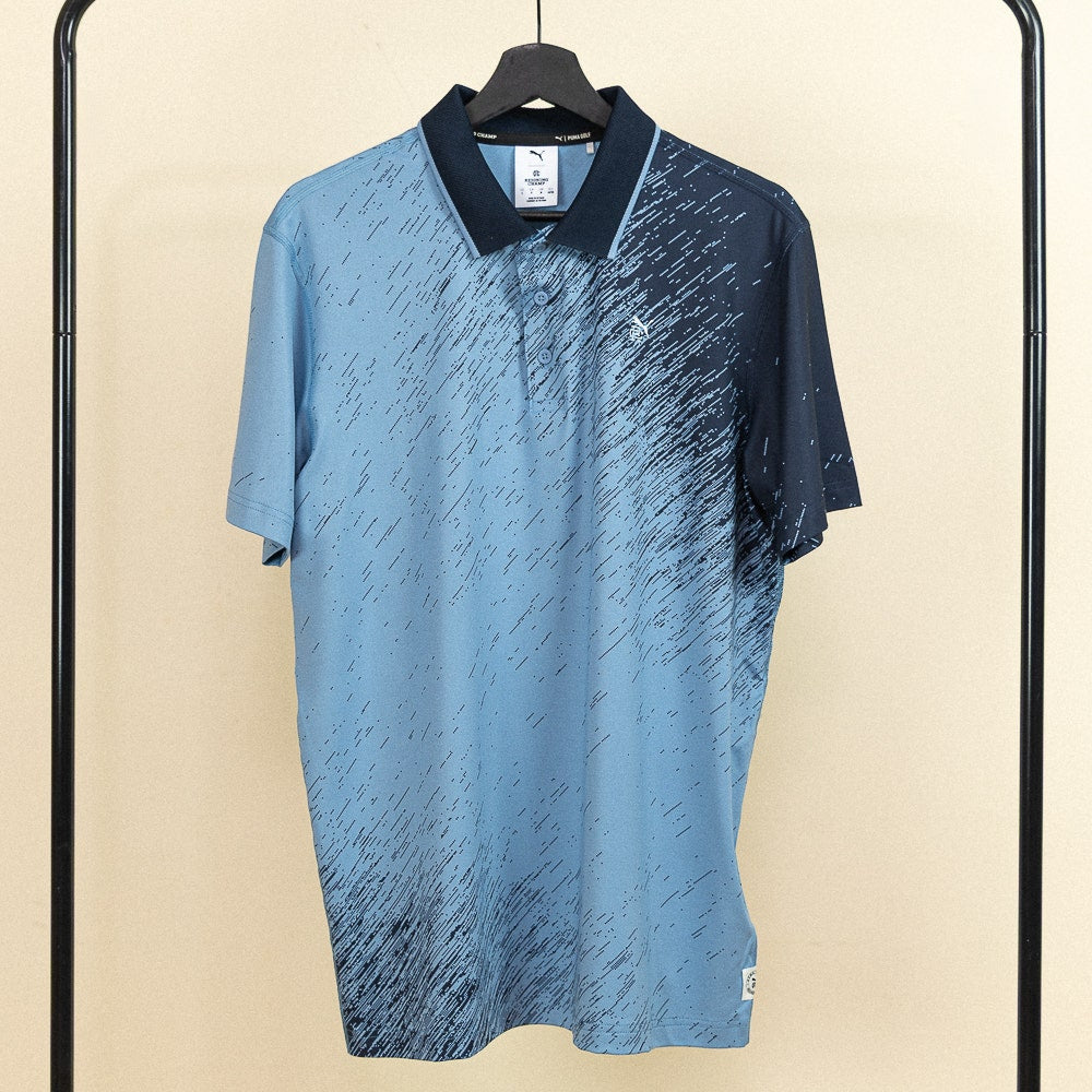 PUMA Golf Shirt - RC Mattr Printed Polo - Deep Navy SS26