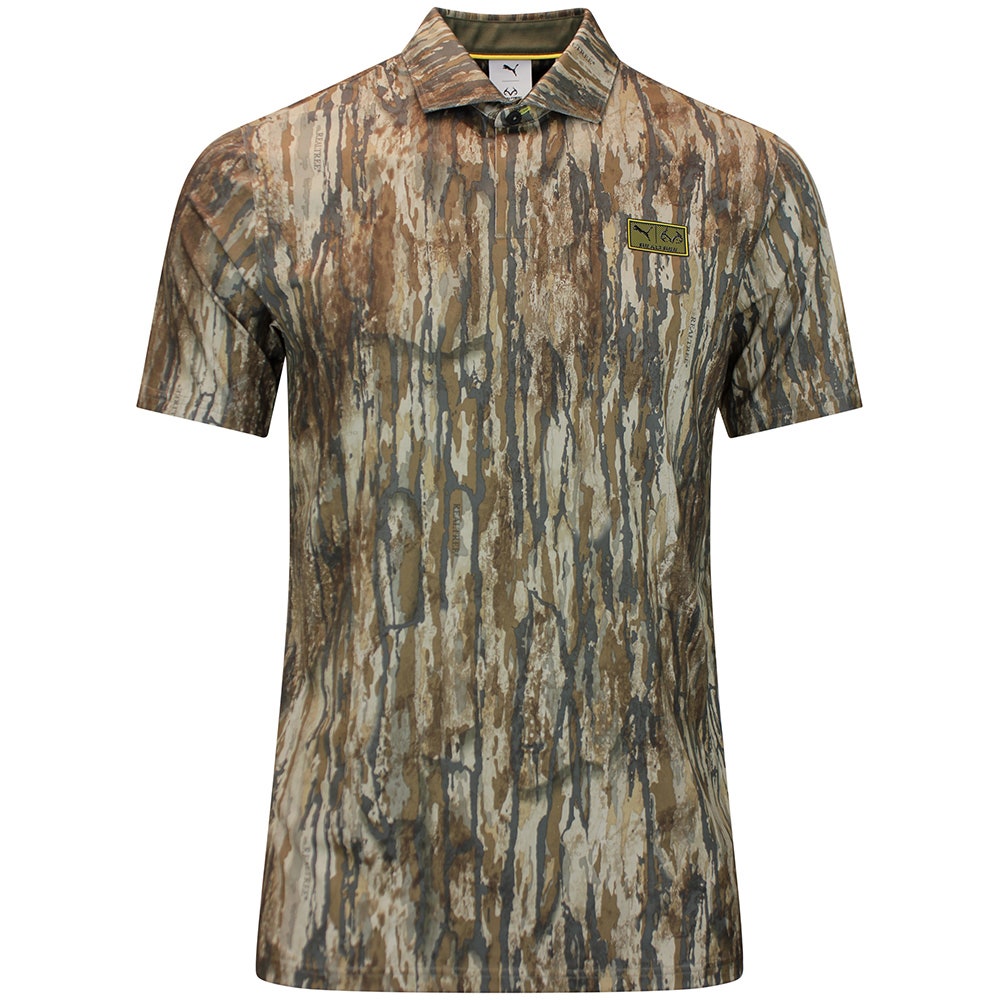 PUMA Golf Shirt - REALTREE Camo Polo - Dusty Olive AW26