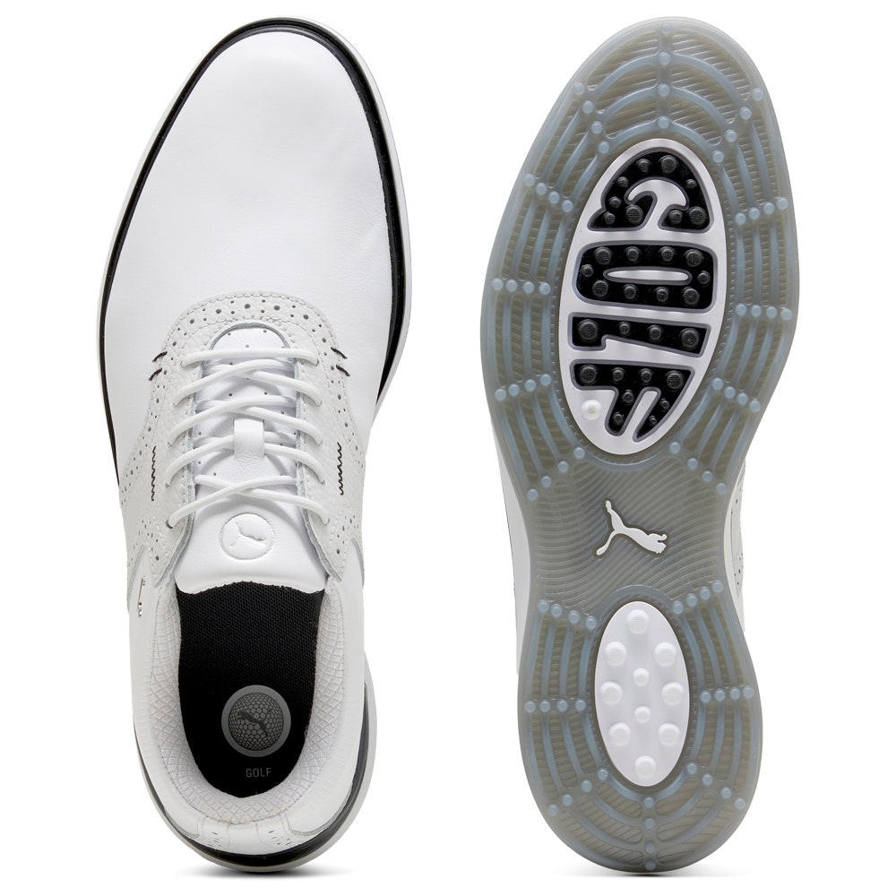 PUMA Golf Shoes - Avant Saddle - White - Ash Grey SS25