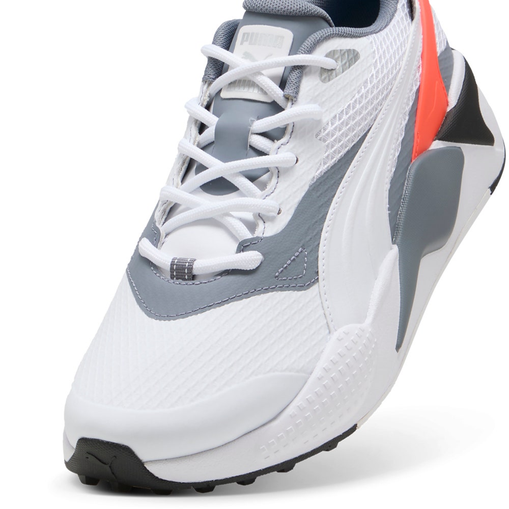 PUMA Golf Shoes - GS-X Efekt - White - Grey - Red SS25