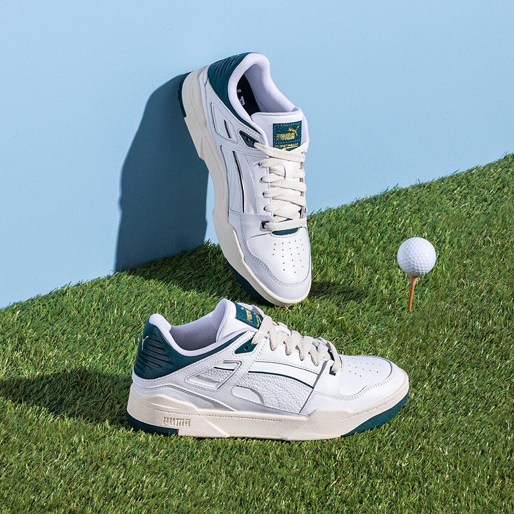 PUMA Golf Shoes - Slipstream G - White - Varsity Green SS25
