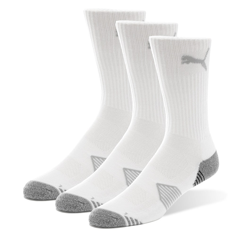 PUMA Golf Socks - Essential Crew - 3 Pack - Bright White SS26
