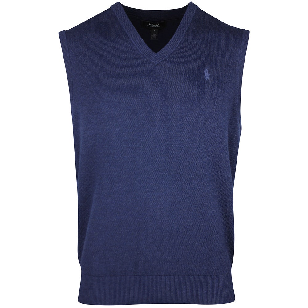RLX Golf Jumper - CoolMax Sweater Vest - Twilight Navy Heather SS26