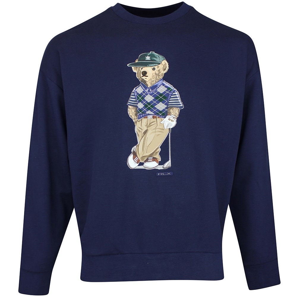 RLX Golf Jumper - Heavyweight Bear Logo CN - Refined Navy SS26