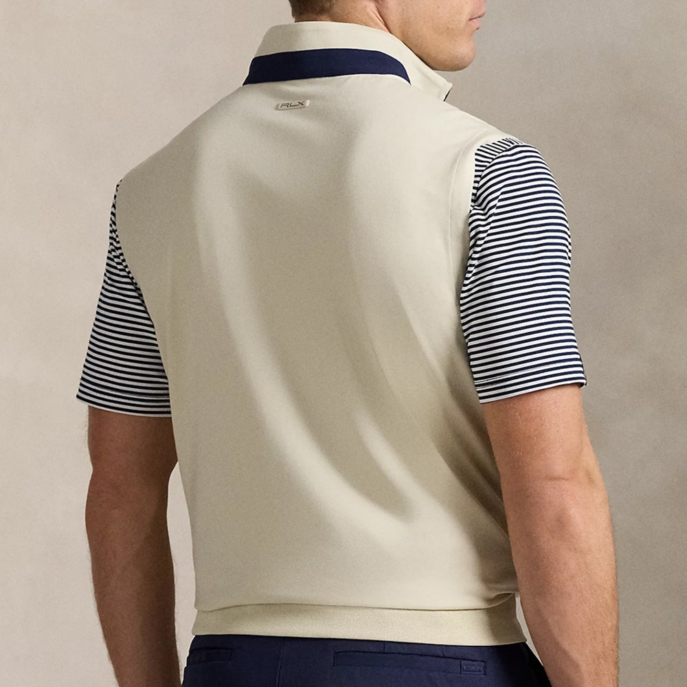 RLX Golf Jumper - Lux Performance QZ Vest - Basic Sand SS25