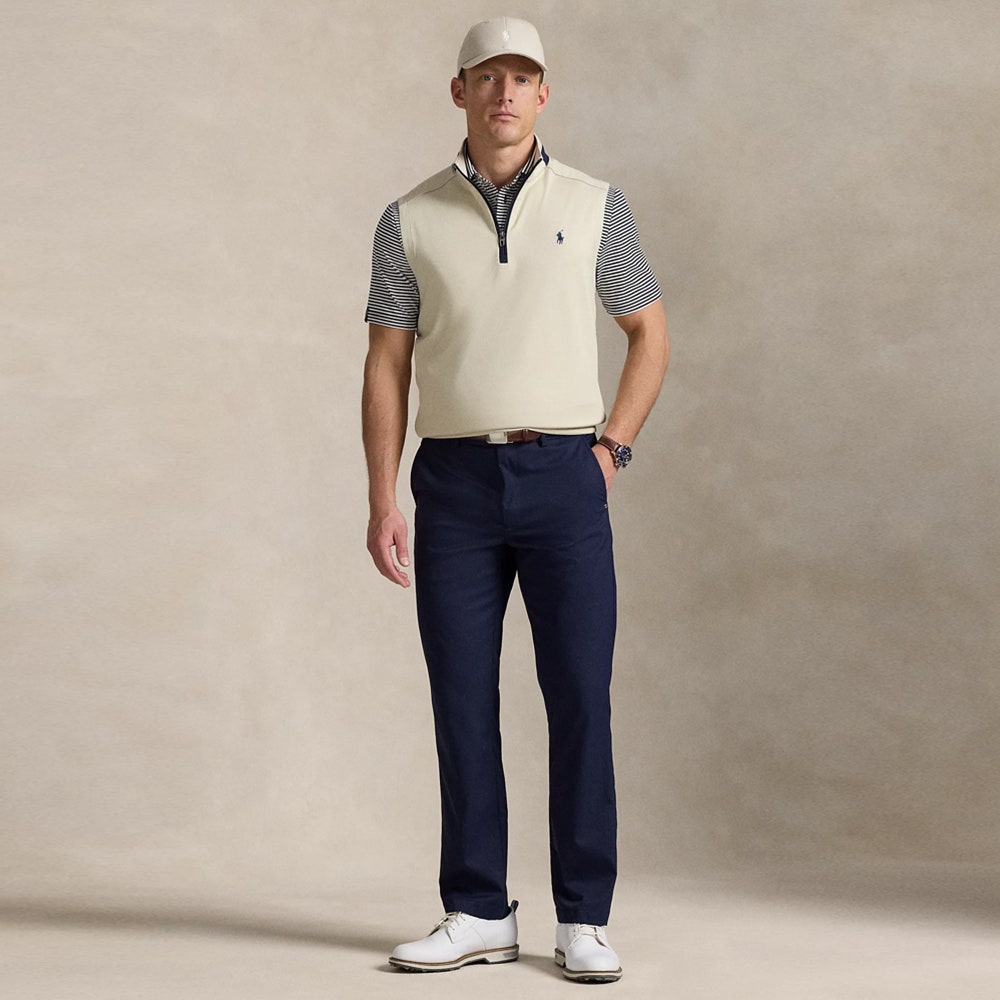 RLX Golf Jumper - Lux Performance QZ Vest - Basic Sand SS25