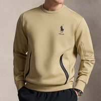 RLX Golf Jumper - RL Tour Pro Logo Fleece CN - Classic Khaki SS26