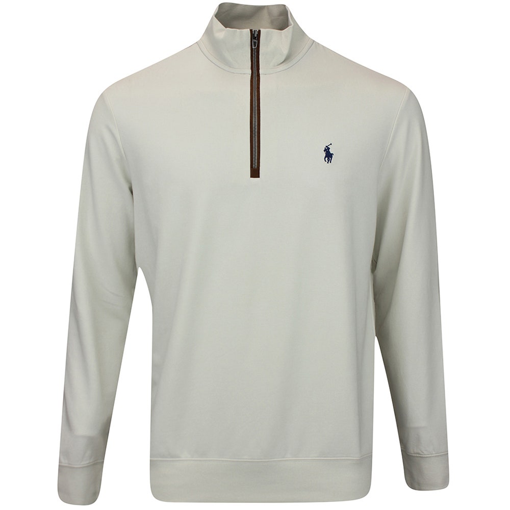 RLX Golf Pullover - Fine Guage Terry QZ - Stone Pebble FA25