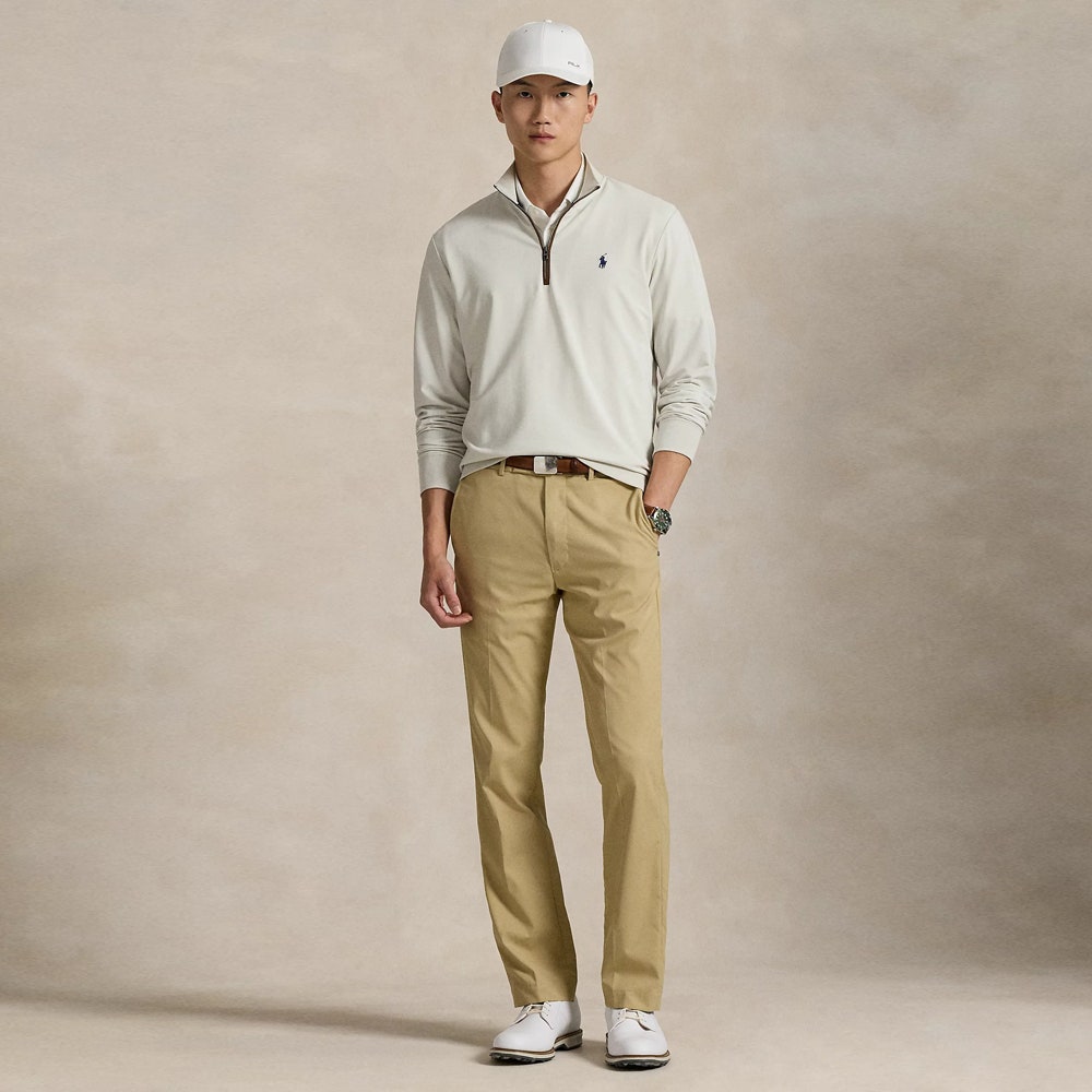 RLX Golf Pullover - Fine Guage Terry QZ - Stone Pebble FA25