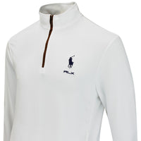 RLX Golf Pullover - RL Tour Pro Logo Heather QZ - Ceramic White AW26