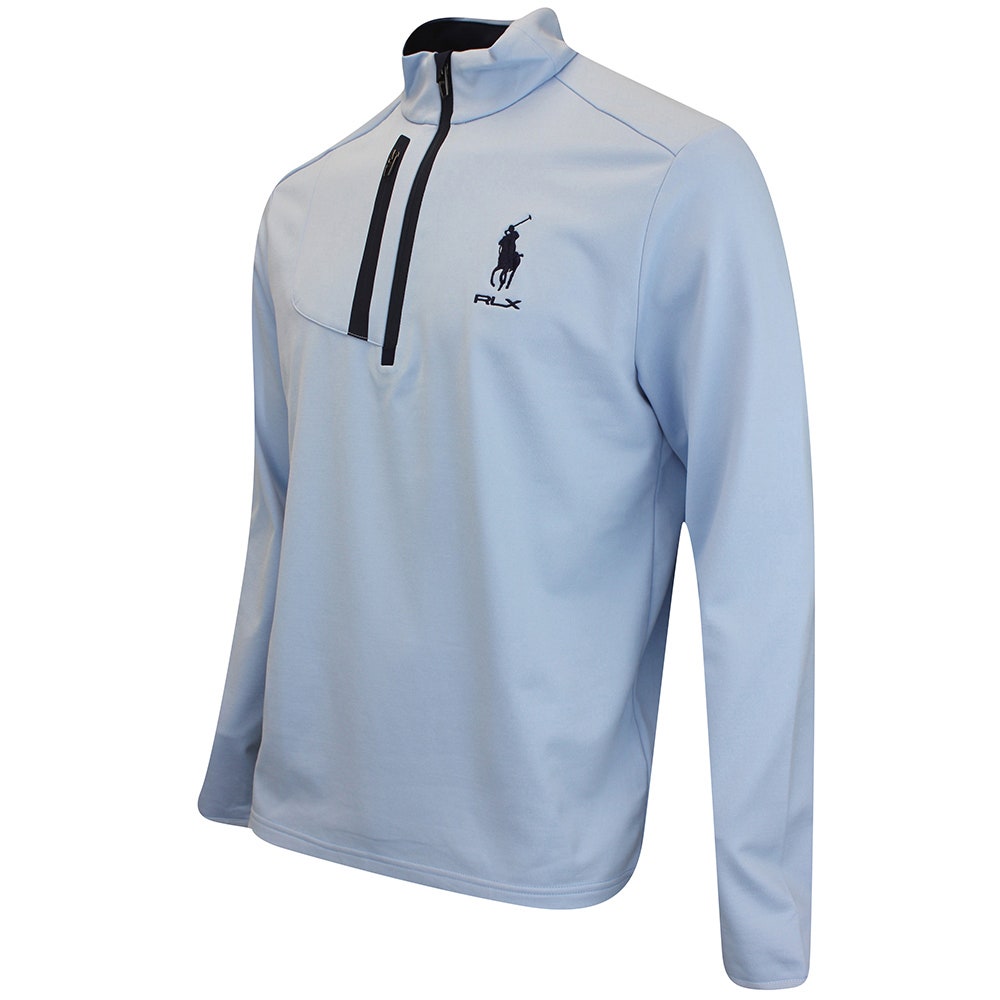 RLX Golf Pullover - RL Tour Pro Logo Lux Jersey - Office Blue FA25