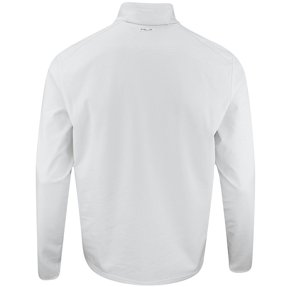 RLX Golf Pullover - RL Tour Pro Logo Lux Jersey - White - Pink FA25