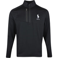 RLX Golf Pullover - RL Tour Pro Logo Lux QZ - Black - White SS26