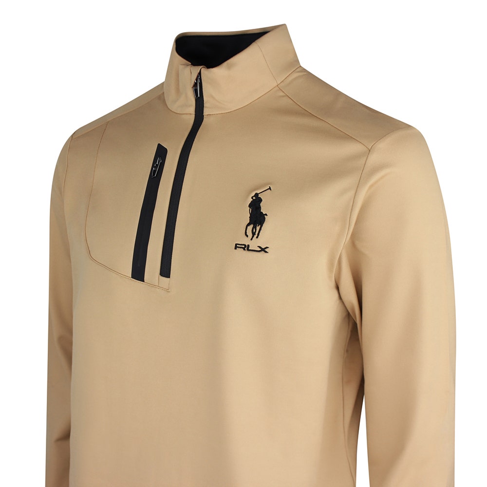RLX Golf Pullover - RL Tour Pro Logo Lux QZ - C. Camel SS26