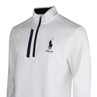 RLX Golf Pullover - RL Tour Pro Logo Lux QZ - C. White - Navy SS26