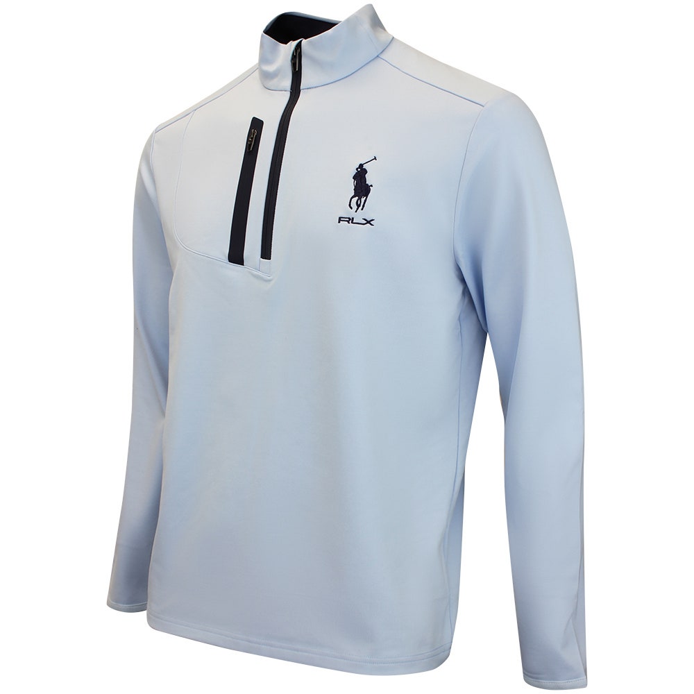 RLX Golf Pullover - RL Tour Pro Logo Lux QZ - Office Blue SS26