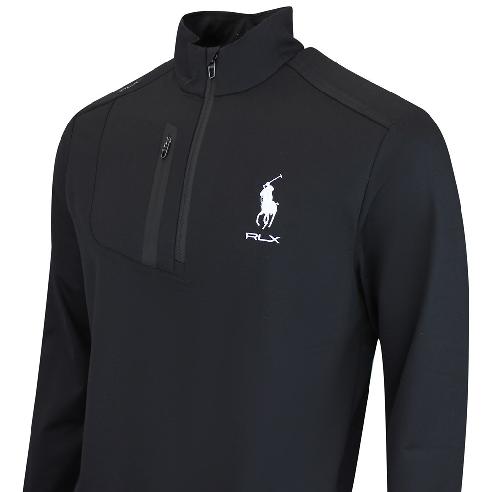 RLX Golf Pullover - RL Tour Pro Logo Lux QZ - Polo Black AW26