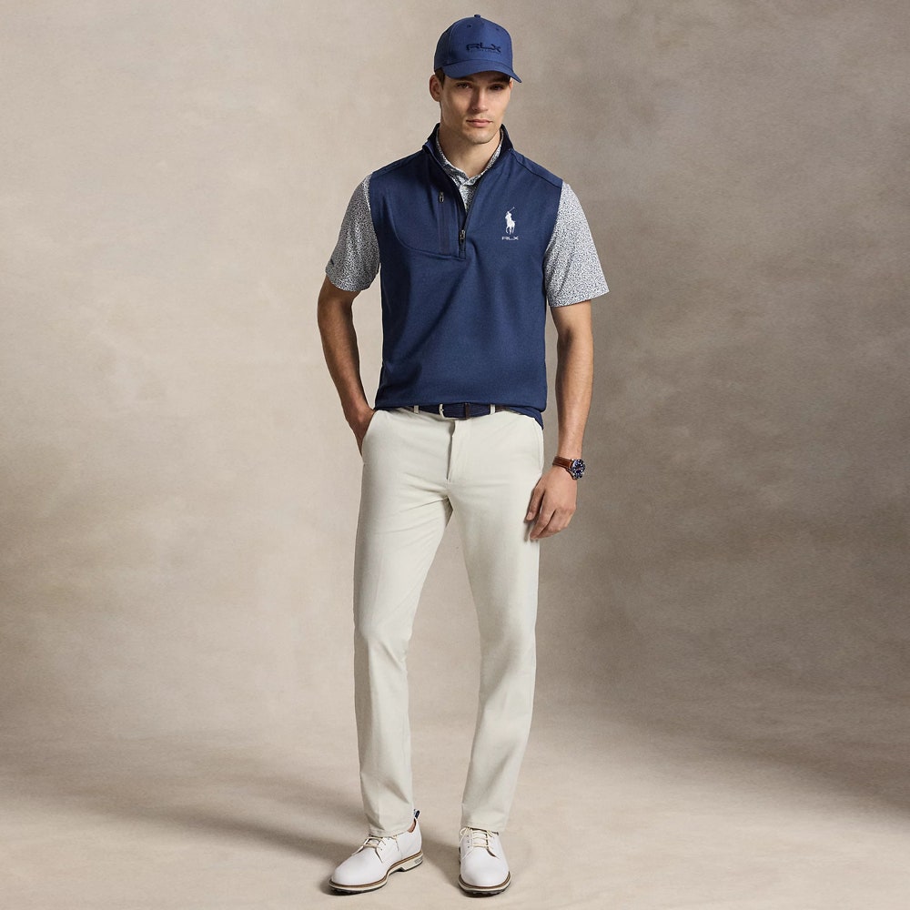 RLX Golf Pullover - RL Tour Pro Logo Lux QZ Vest - Navy Heather AW26