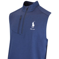 RLX Golf Pullover - RL Tour Pro Logo Lux QZ Vest - Navy Heather AW26