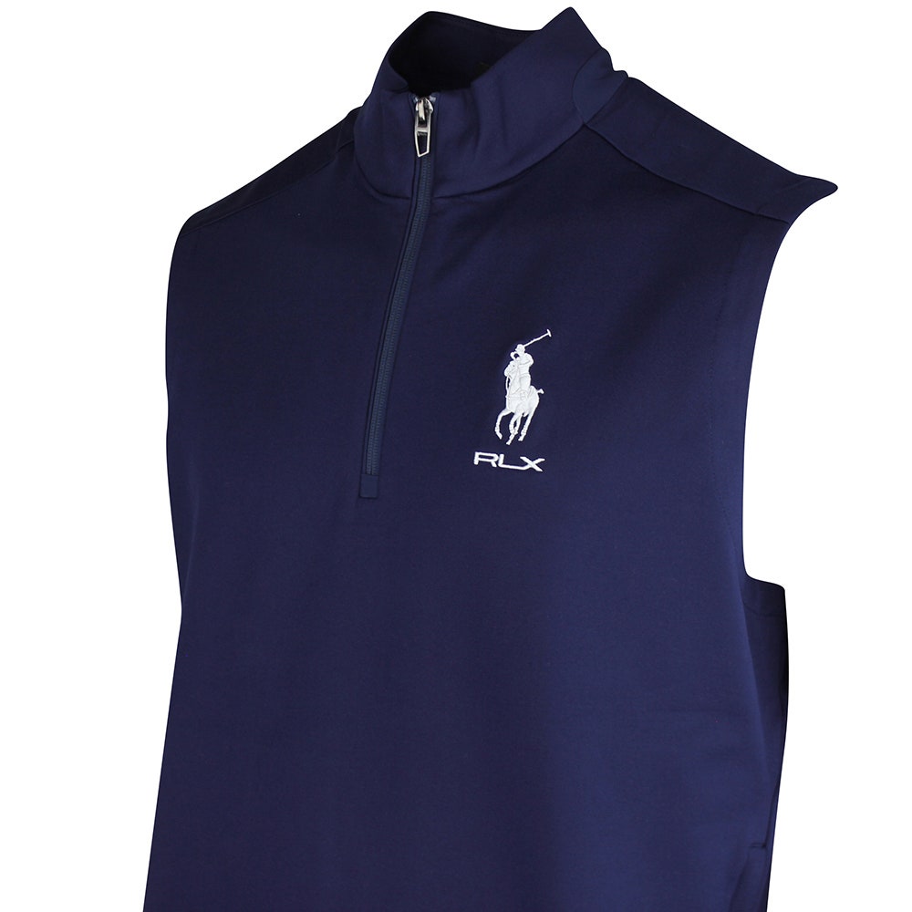 RLX Golf Pullover - RL Tour Pro Logo Lux QZ Vest - Refined Navy SS26