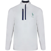 RLX Golf Pullover - RL Tour Pro Logo Lux QZ - White - O. Green SS26