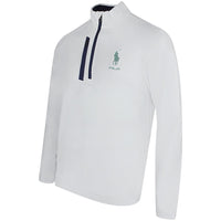 RLX Golf Pullover - RL Tour Pro Logo Lux QZ - White - O. Green SS26