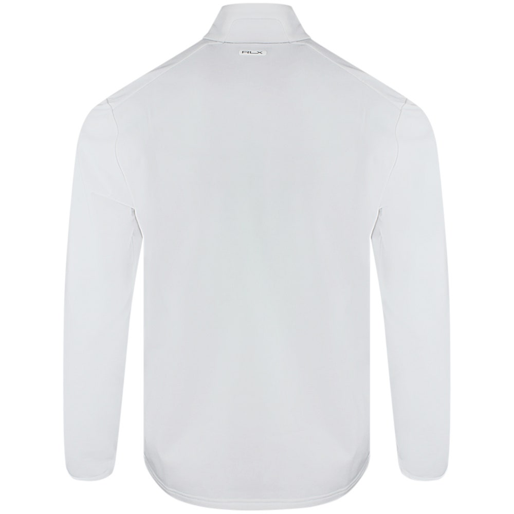 RLX Golf Pullover - RL Tour Pro Logo Lux QZ - White - O. Green SS26