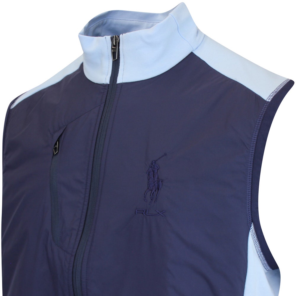 RLX Golf Pullover - RL Tour Pro Logo Tech Terry Vest - O. Blue FA25