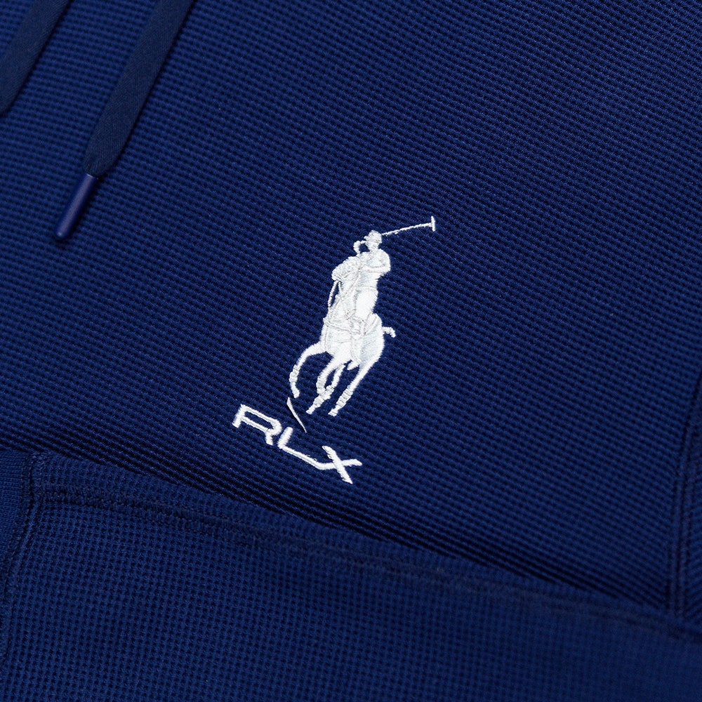 RLX Golf Pullover - RL Tour Pro Logo Tech Waffle Hoodie - Navy FA25