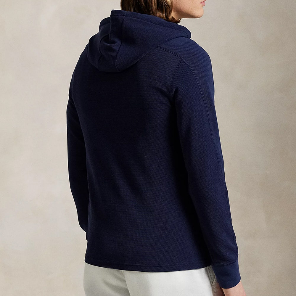 RLX Golf Pullover - RL Tour Pro Logo Tech Waffle Hoodie - Navy SS25