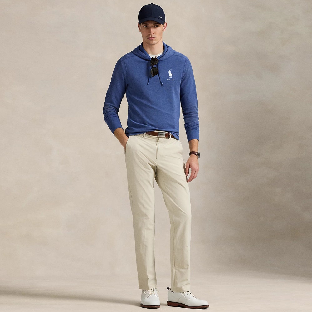 RLX Golf Pullover - RL Tour Pro Logo Tech Waffle Hoodie - Royal AW26