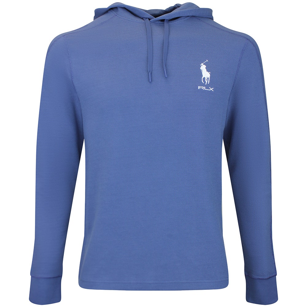 RLX Golf Pullover - RL Tour Pro Logo Tech Waffle Hoodie - Royal AW26