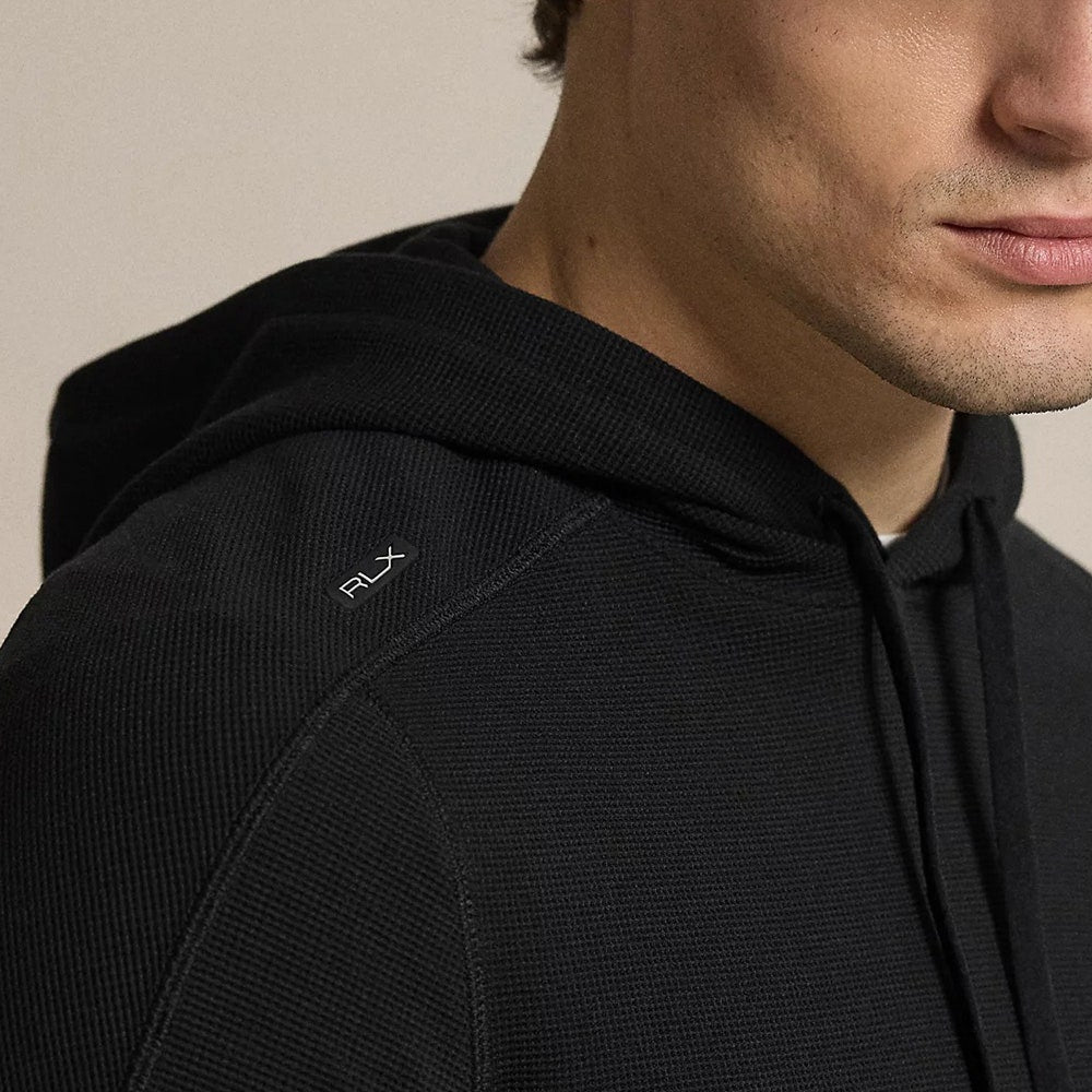 RLX Golf Pullover - RL Tour Pro Logo TW Hoodie - Black - White SS26