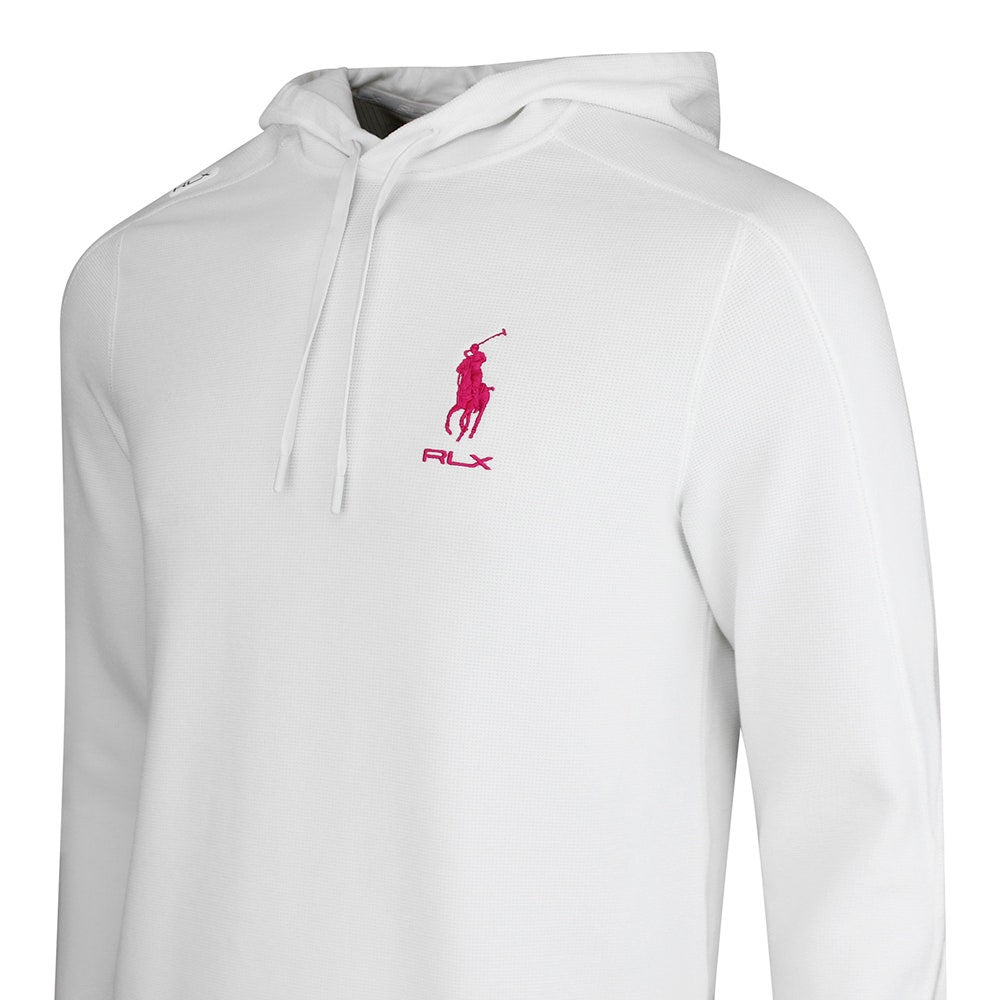 RLX Golf Pullover - RL Tour Pro Logo TW Hoodie - C. White - Fuchsia SS26