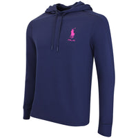 RLX Golf Pullover - RL Tour Pro Logo TW Hoodie - Navy - Fuchsia AW26