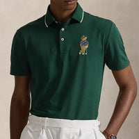 RLX Golf Shirt - Airtech Bear Logo Pique - Moss Agate SS26