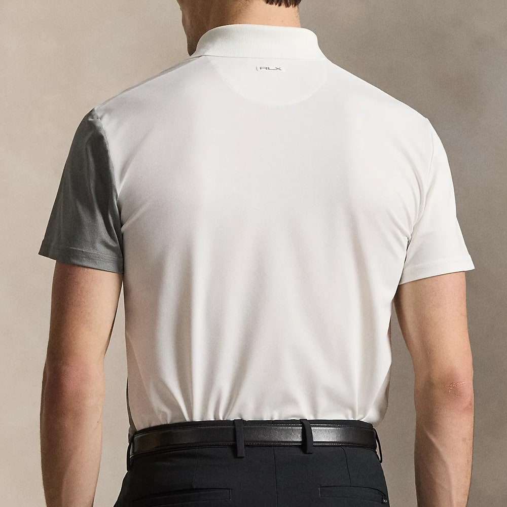 RLX Golf Shirt - Colourblock Airtech Pique - Peak Grey SS26