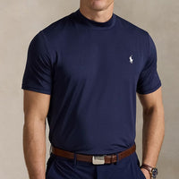 RLX Golf Shirt - Peached Airflow Mock Neck - Refined Navy SS25