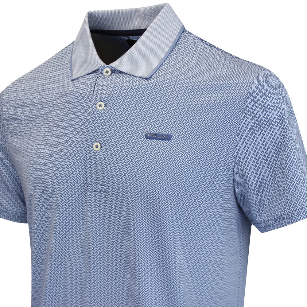 RLX Golf Shirt - Printed Airflow Polo - Old Royal Square Key FA25