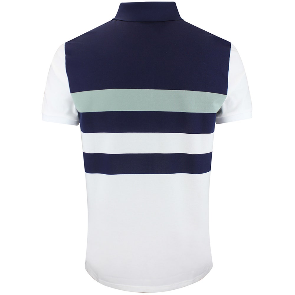 RLX Golf Shirt - RL Tour Pro Logo CB Pique - White - Navy AW26